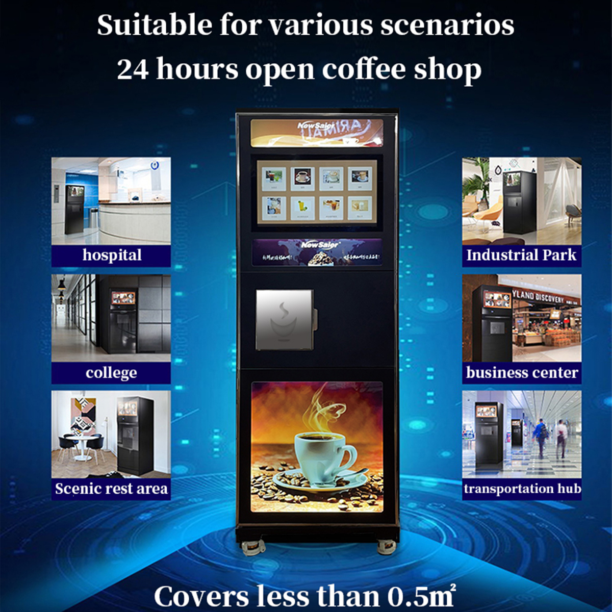 Product Automatic Commercial Water Chocolate Espresso Coffee Innovative Vending Machine