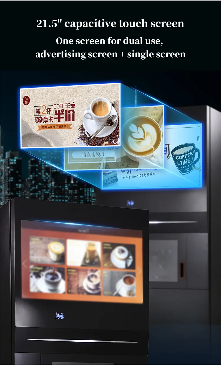 Product Automatic Commercial Water Chocolate Espresso Coffee Innovative Vending Machine