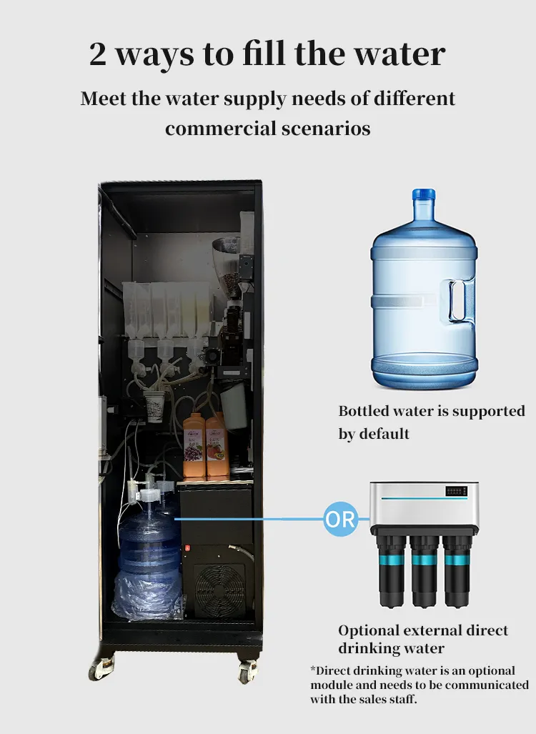 Product Automatic Commercial Water Chocolate Espresso Coffee Innovative Vending Machine