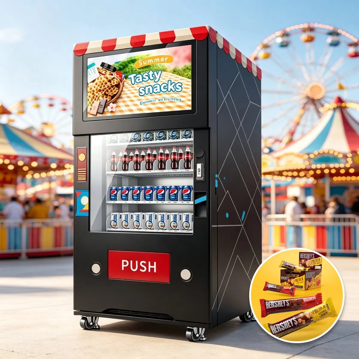 Combo Touch Screen Medicine Dispenser Snack Water Drink Drinks Coffee Flower Vending Machine