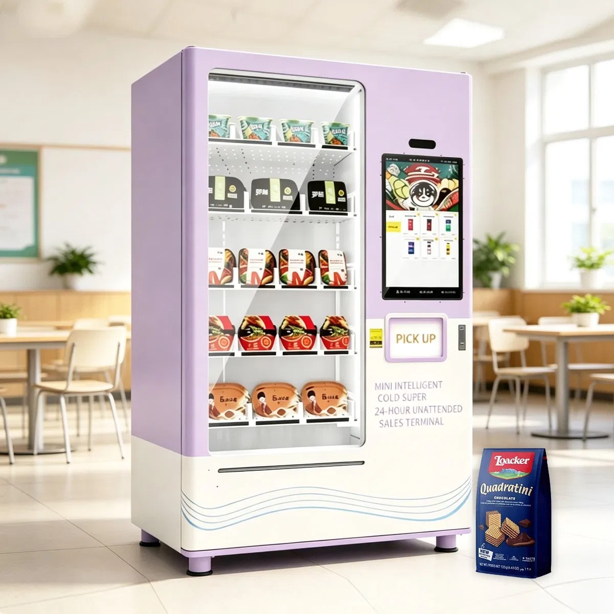 Manufacturer Smart Automatic 24/7 Hours Self Service Drink Snack Vending Machine for Water Coffee Food Beer Custom Sale