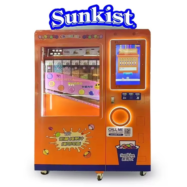 Touch Screen Interactive Chocolate Candy Beans Vending Machine for Mall