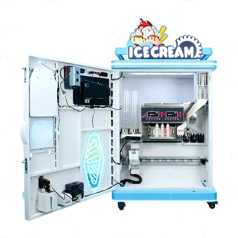 Snowflake Soft Serve Smoothie Cold Fruit Frozen Food Bakery Maker Making Ice Cream Vending Machine