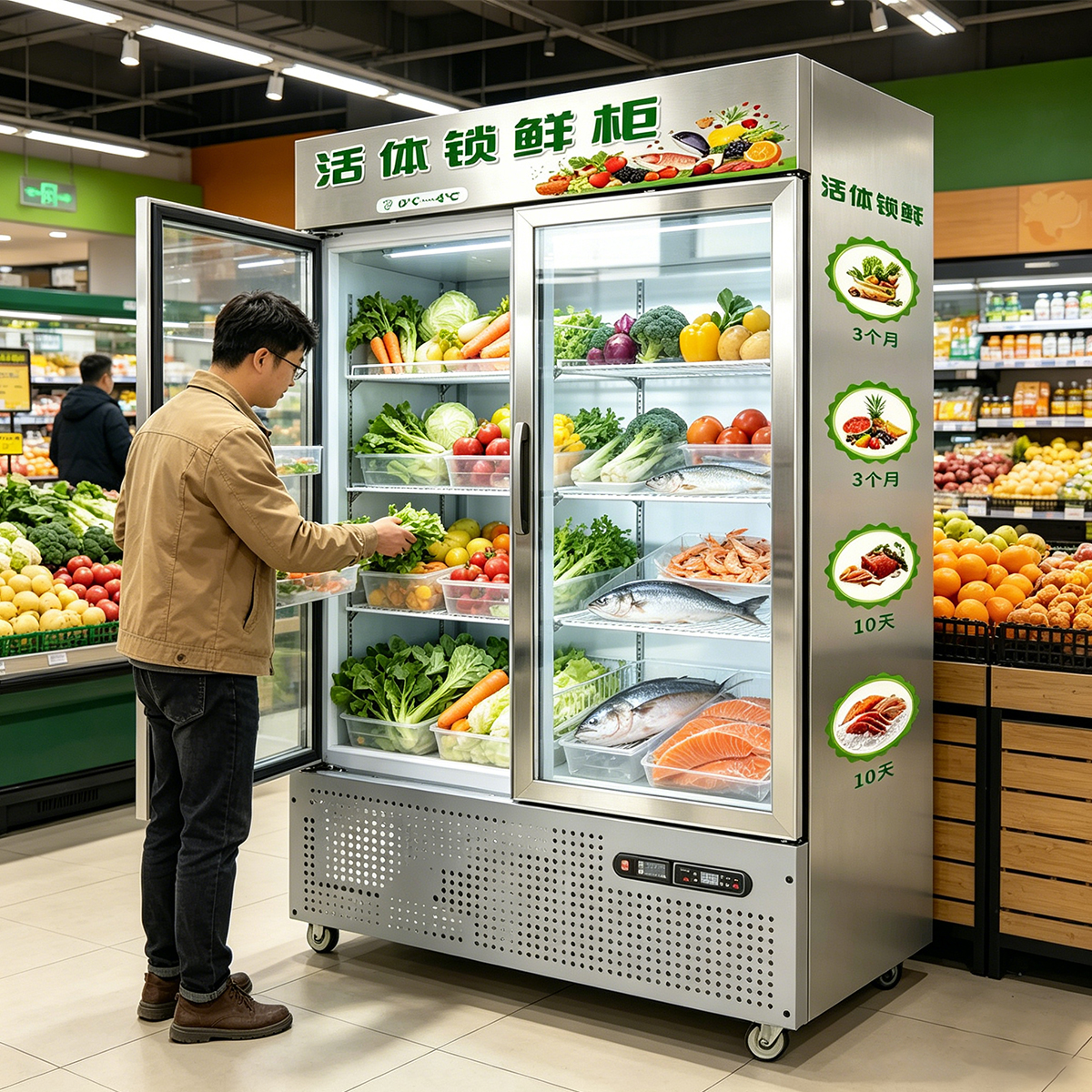 Extending Shelf Life of Fruits And Vegetables Chiller Customizable As Vending Machines