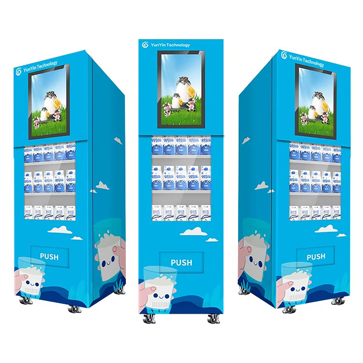Automatic Self Cold Drinks Ice Cube Coffee Water Luxury Safe Dispensing Spending Milk Vending Machine