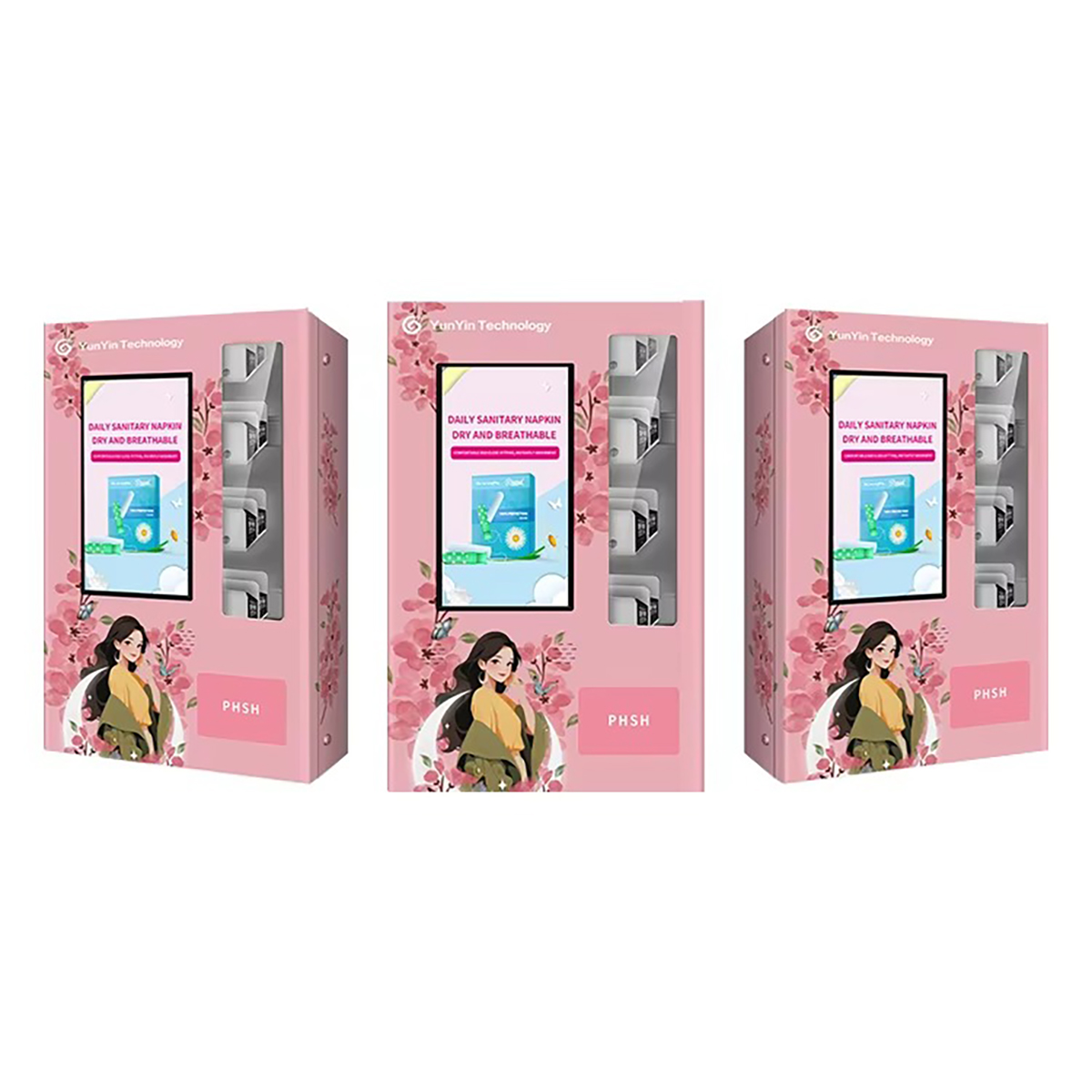 Outdoor Elevator Beauty Toy Tampon Digital Nail Painting Baby Diaper Cash Register Wall Mounted Vending Machine