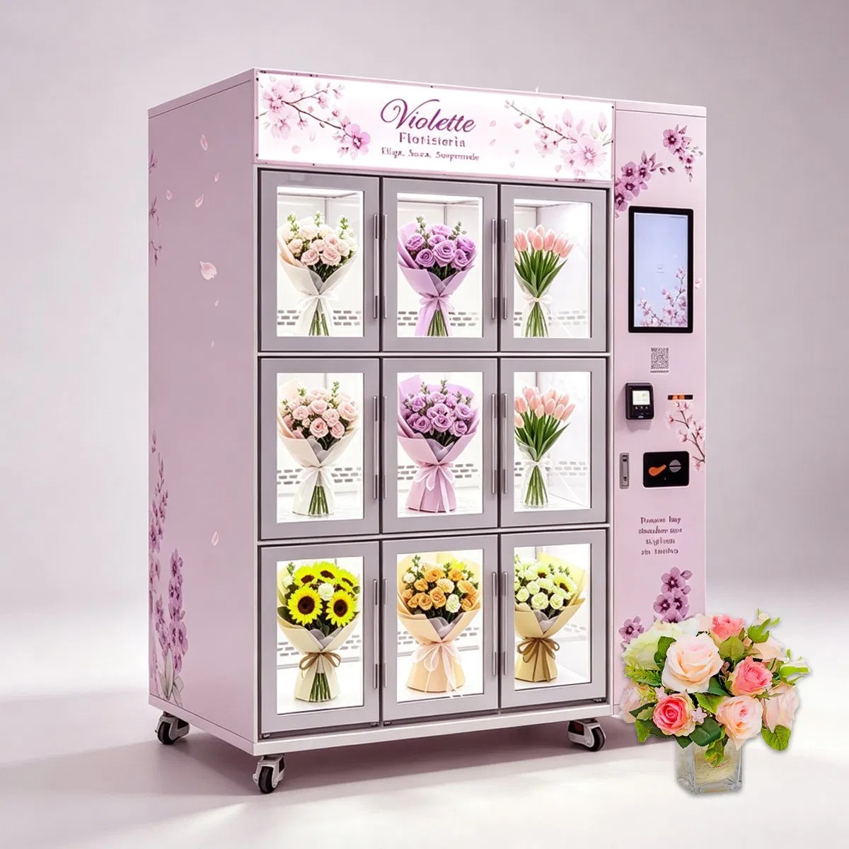 Smart Supreme Combo Retail Dispenser Locker Refrigerated Self Flower Vending Machine