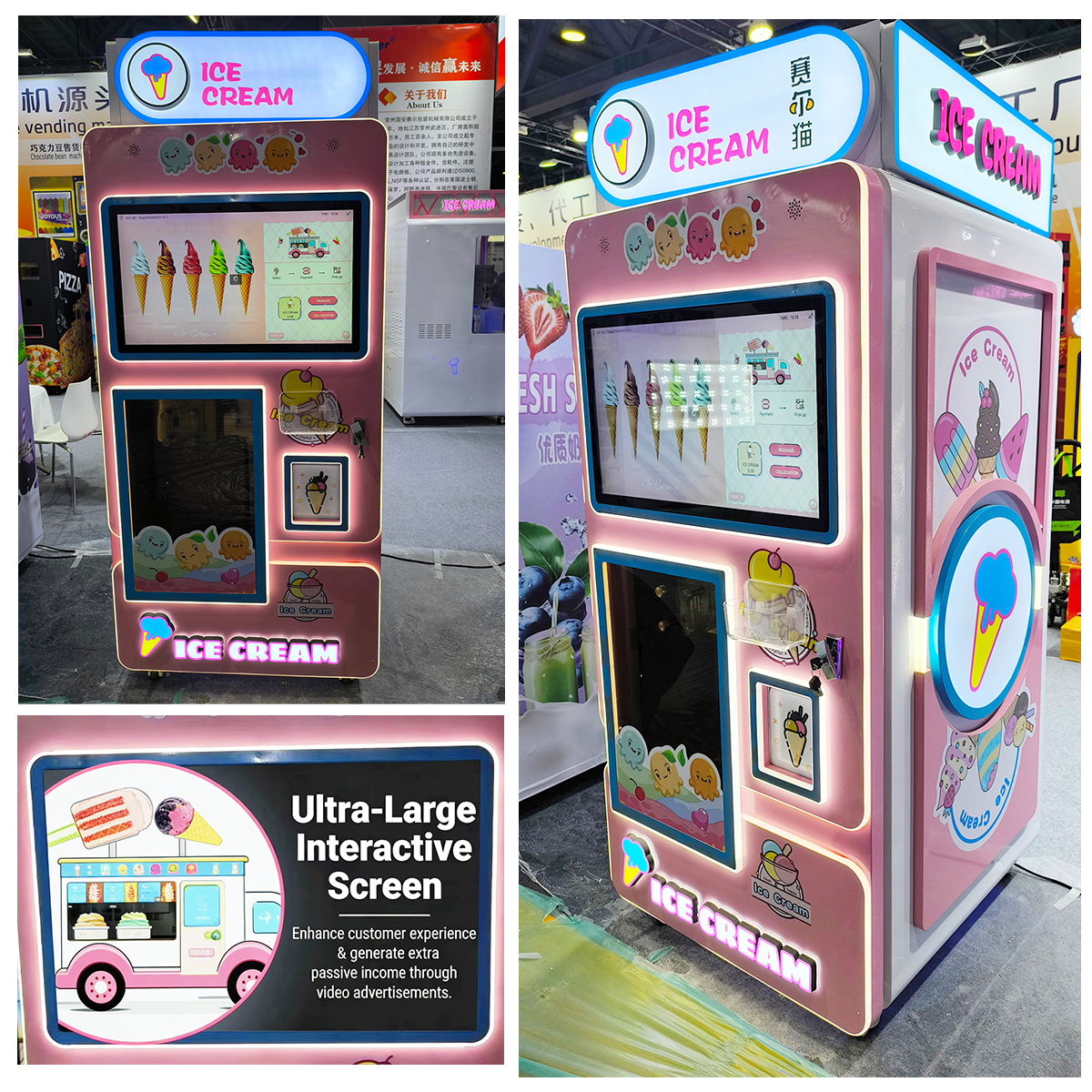 Serve Frozen Yogurt Gelato Ice Lolly Popsicle Ice Cream Vending Machine