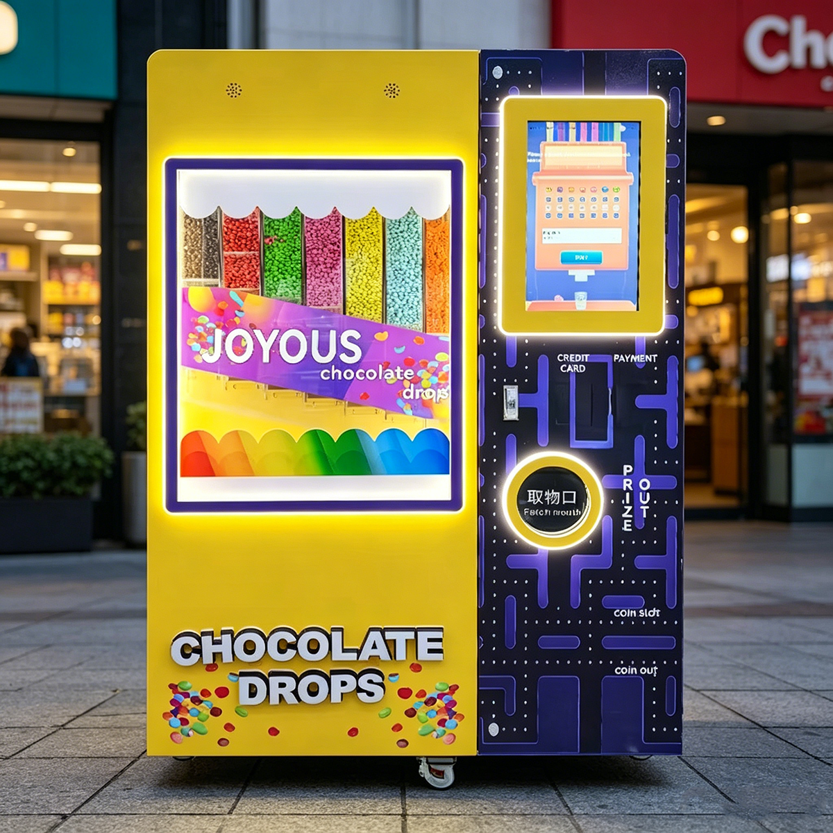 Touch Screen Interactive Chocolate Candy Beans Vending Machine for Mall