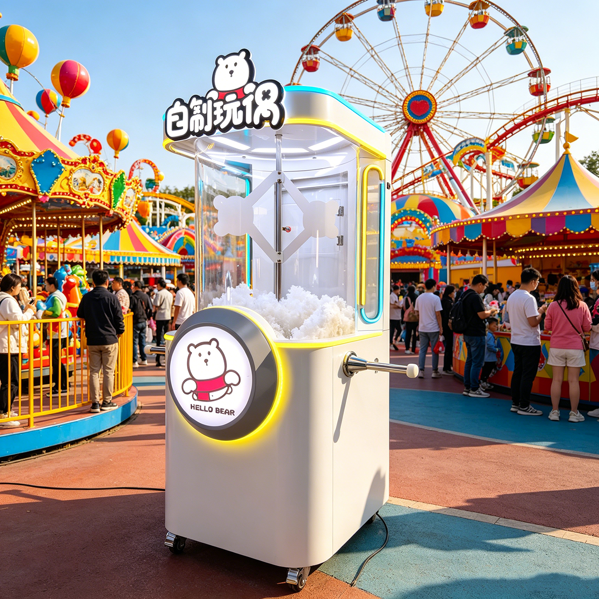 Coin-Operated Commercial Electric Teddy Bear Stuffing Machine for Home Textile Product Stores