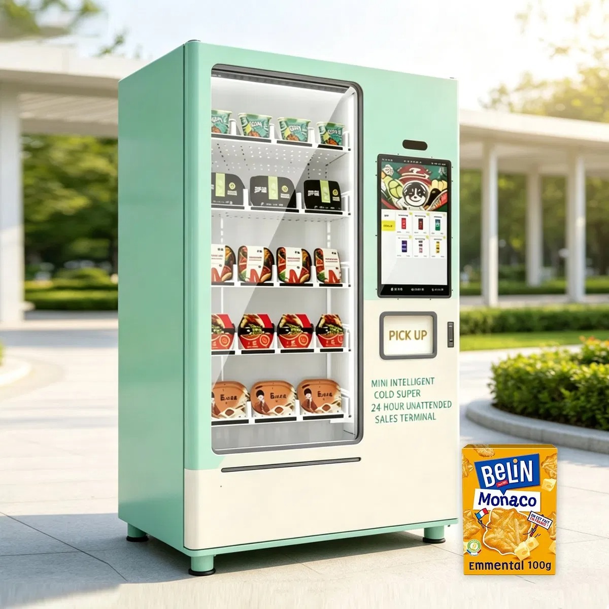 Manufacturer Smart Automatic 24/7 Hours Self Service Drink Snack Vending Machine for Water Coffee Food Beer Custom Sale