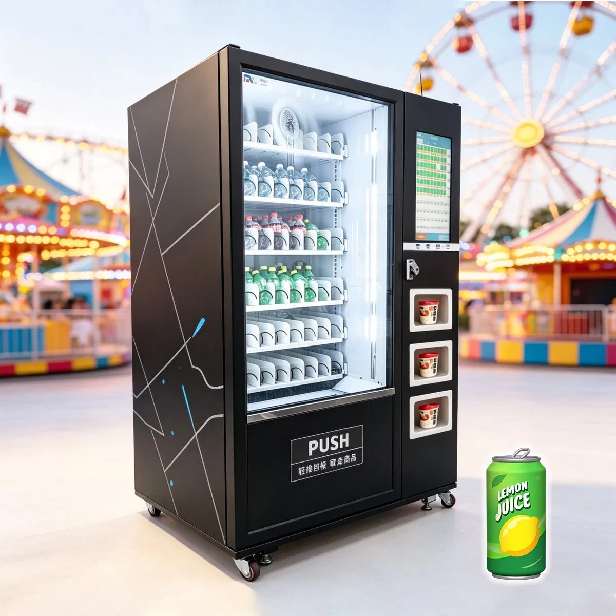 Smart Fully Automatic Vending Machine for Drinks And Snacks