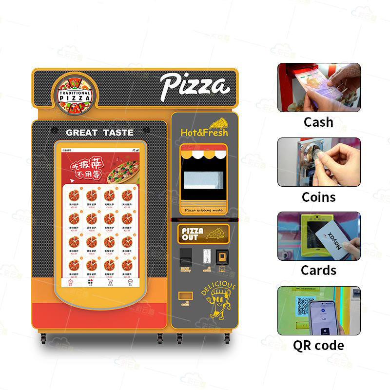 Automatic Kiosk Box French Fry Auto Maker Automat Sale Food Pizza Vending Machine with Microwave