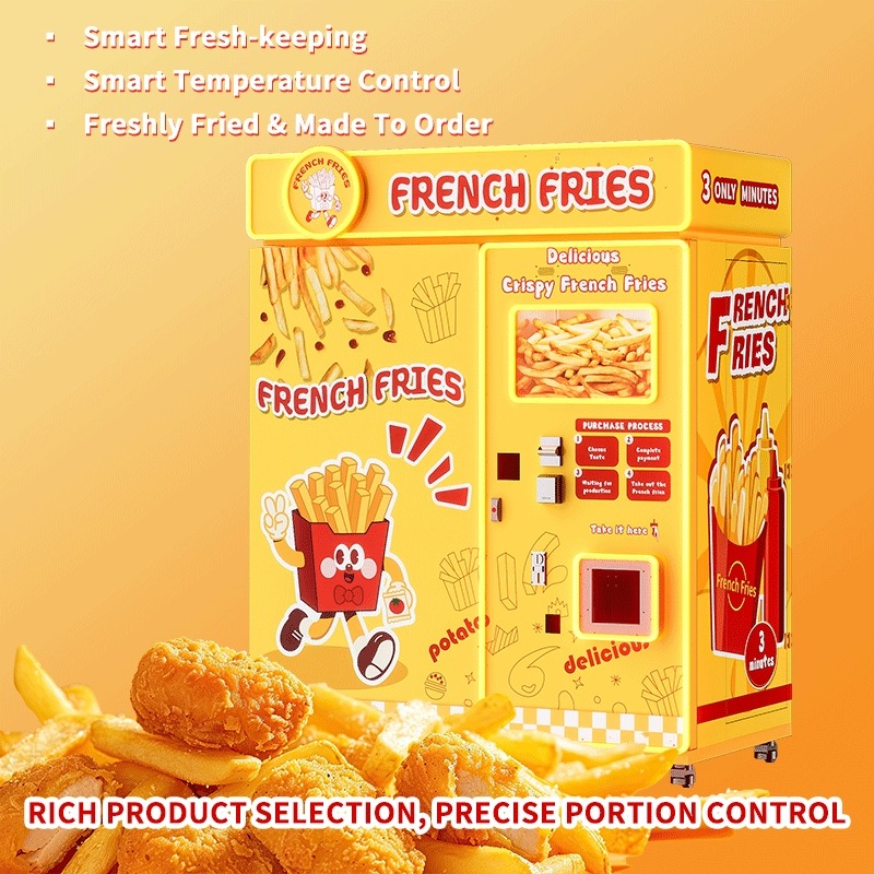 Automatic Dispensing Pizza Snack Sale French Fries Vending Machine