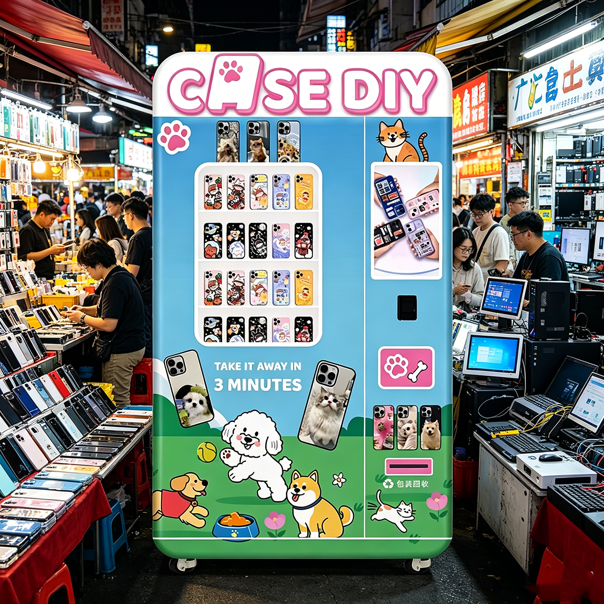 Ai Auto Self Service 24 Hours Innovative Product Photo Booth Phone Case Price Vending Machine for Sale