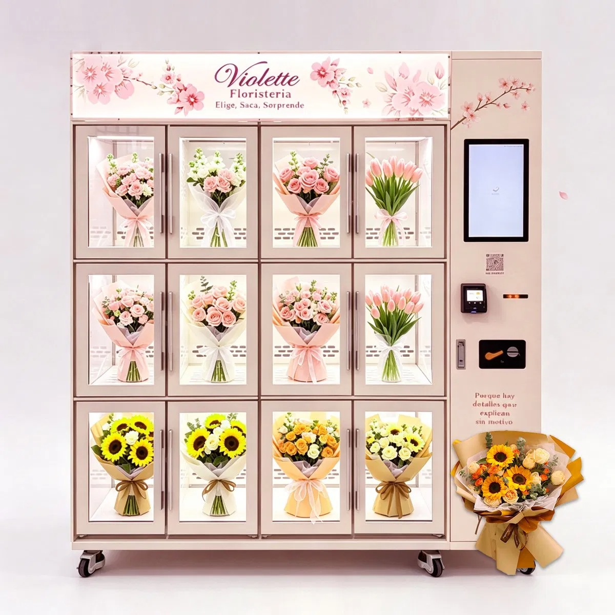 Smart Supreme Combo Retail Dispenser Locker Refrigerated Self Flower Vending Machine