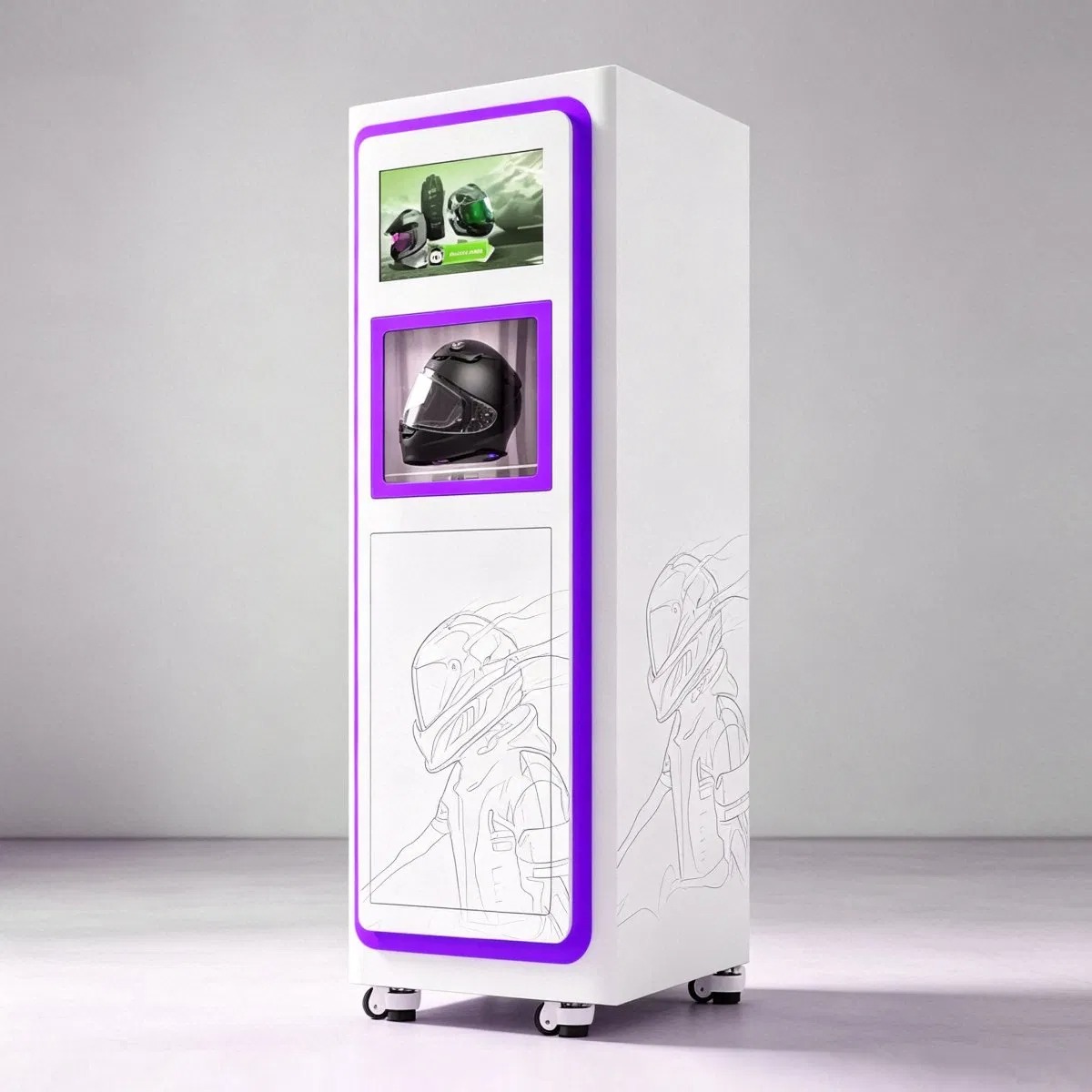 Professional Helmet Cleaning Machine with Self-Service Payment Kiosk Automatic Vending Machine