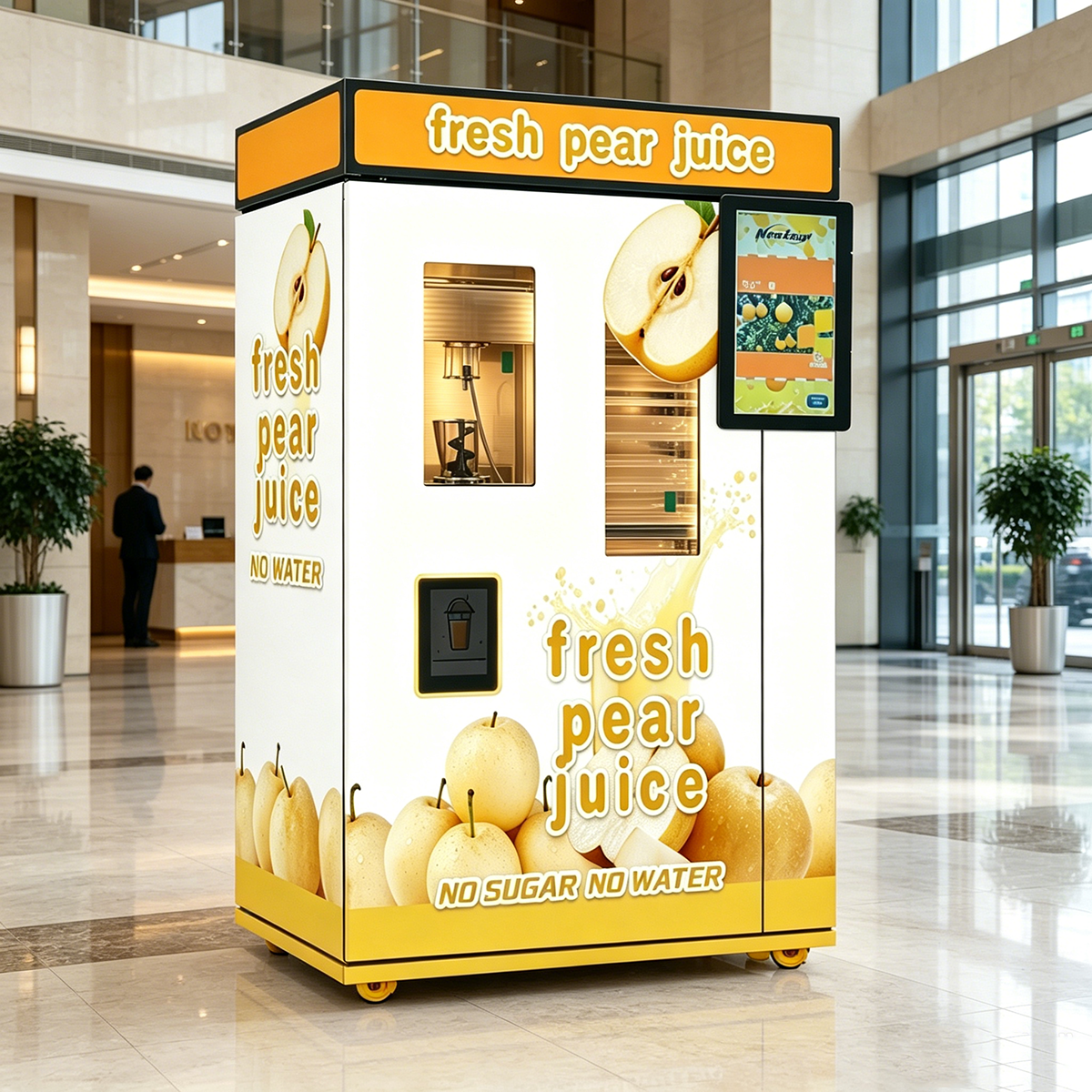 Eco-Friendly Wall Mounted Advanced Water Proof Pear Juice Vending Machine