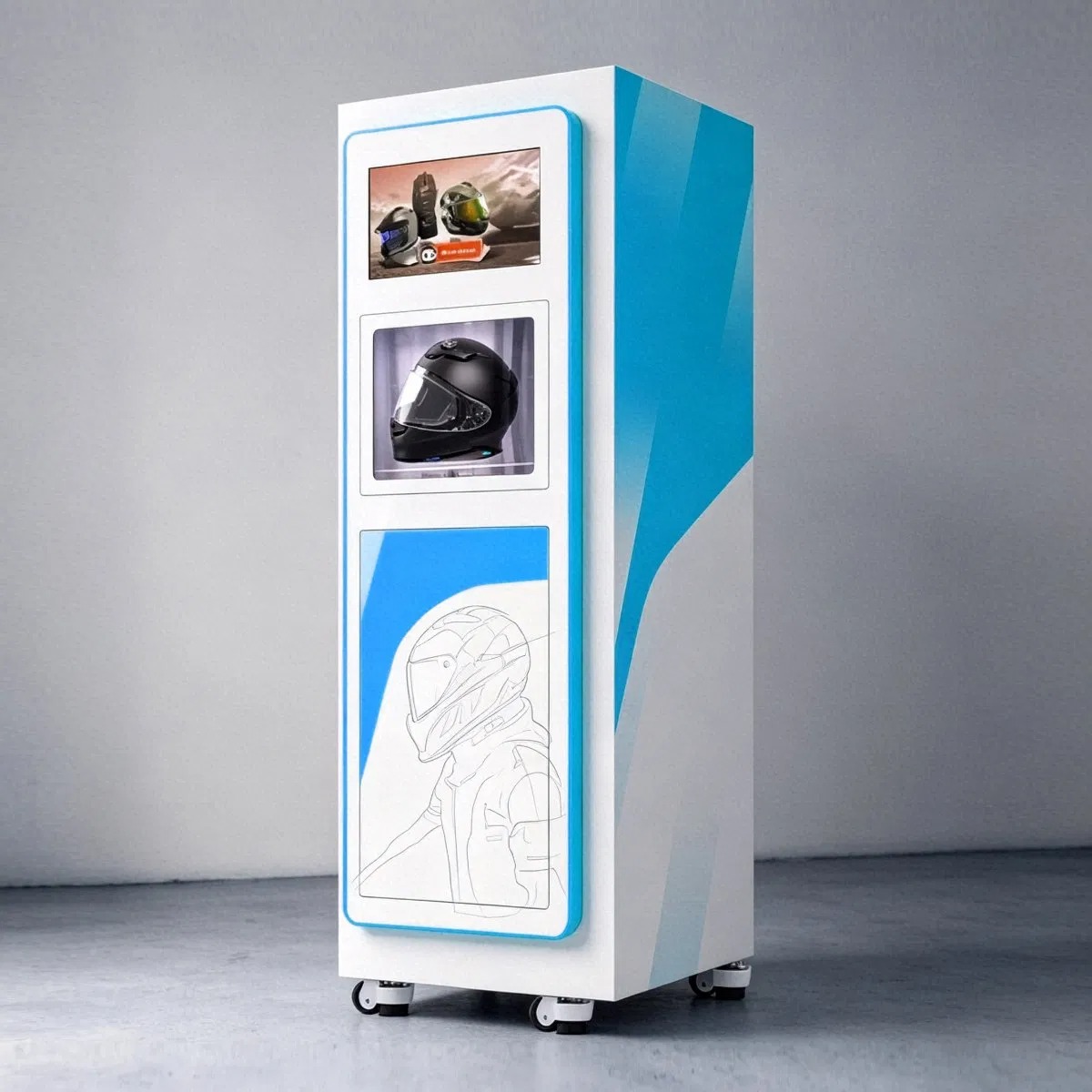 Professional Helmet Cleaning Machine with Self-Service Payment Kiosk Automatic Vending Machine