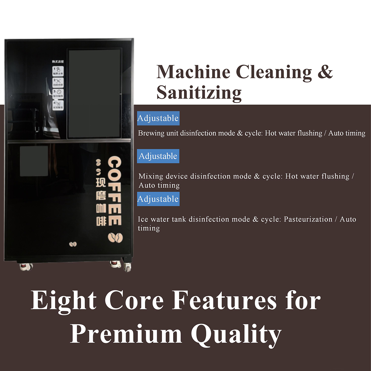 Self-Service Combo Water Ice Cube Protein Shake Cold Drinks User-Friendly Versatile Premium Coffee Vending Machine