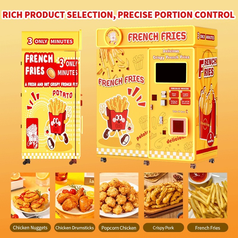 Automatic Dispensing Pizza Snack Sale French Fries Vending Machine