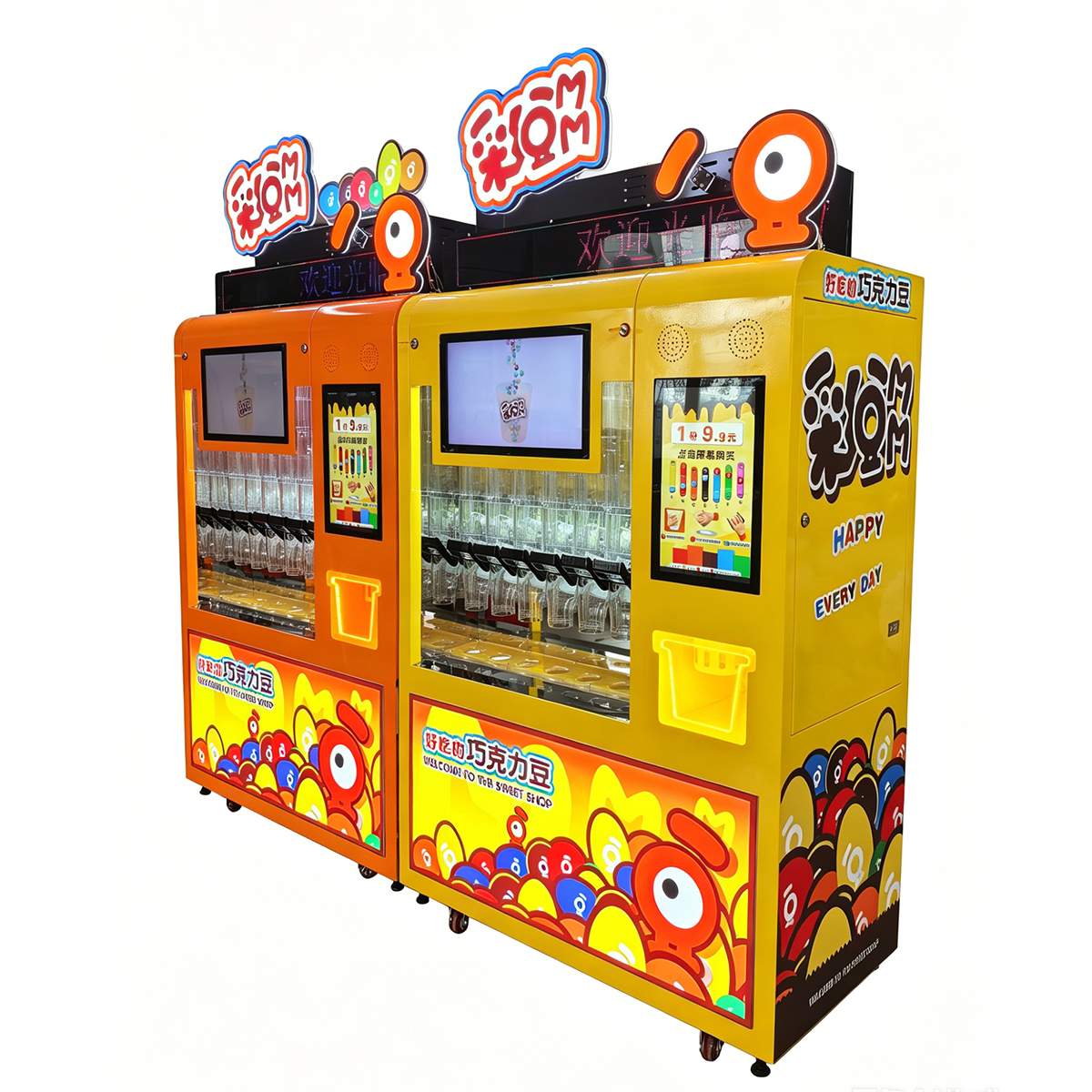 Commercial Candy/Chocolate Bean Vending Machine with Multiple Payment Systems for Shopping Malls