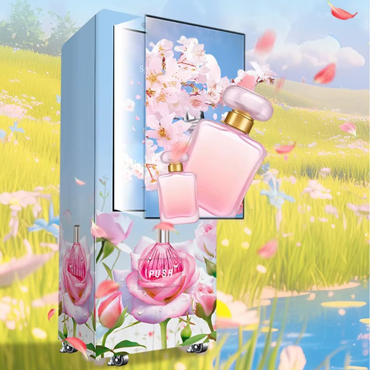 Mini Small Spending Lash Fragrance Perfume Dispenser Vending Machine for Sale