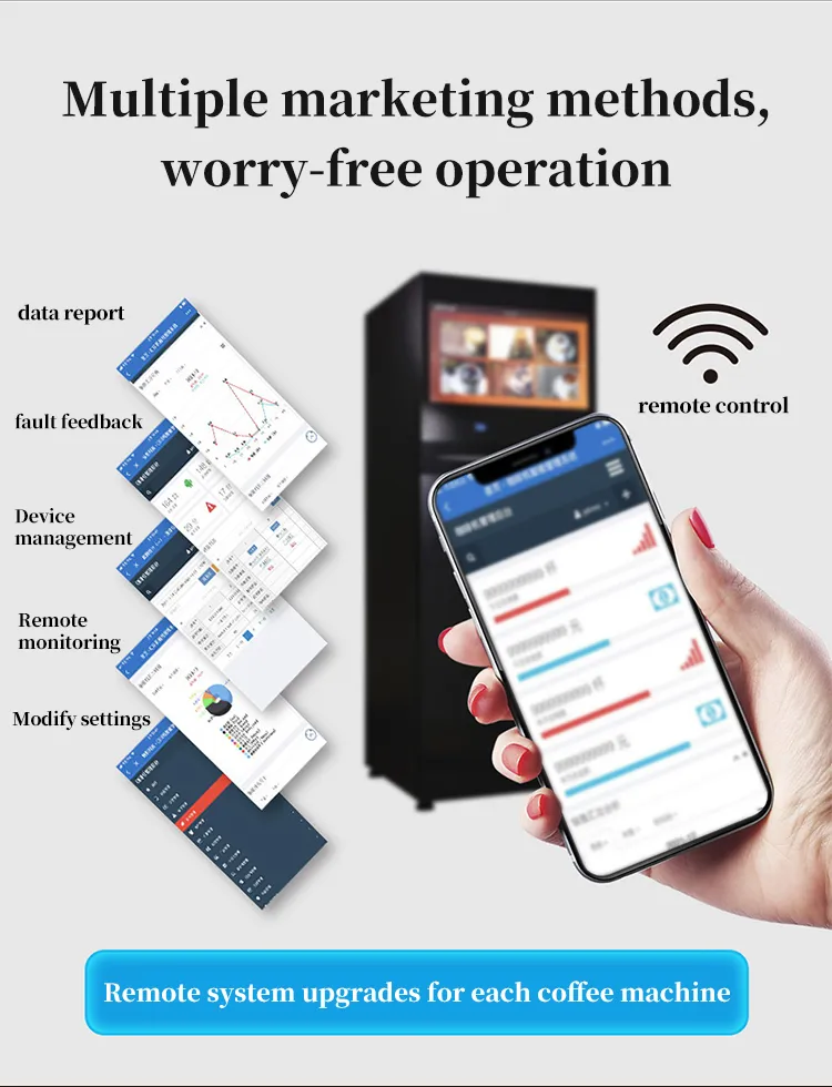 Product Automatic Commercial Water Chocolate Espresso Coffee Innovative Vending Machine