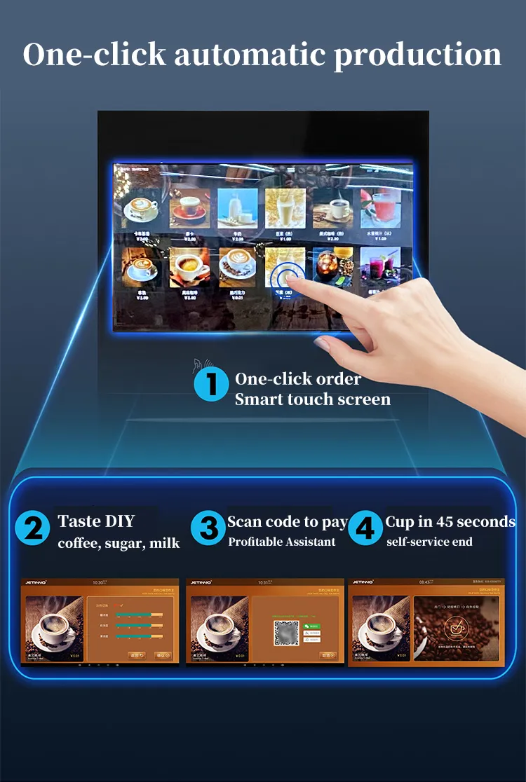 Product Automatic Commercial Water Chocolate Espresso Coffee Innovative Vending Machine