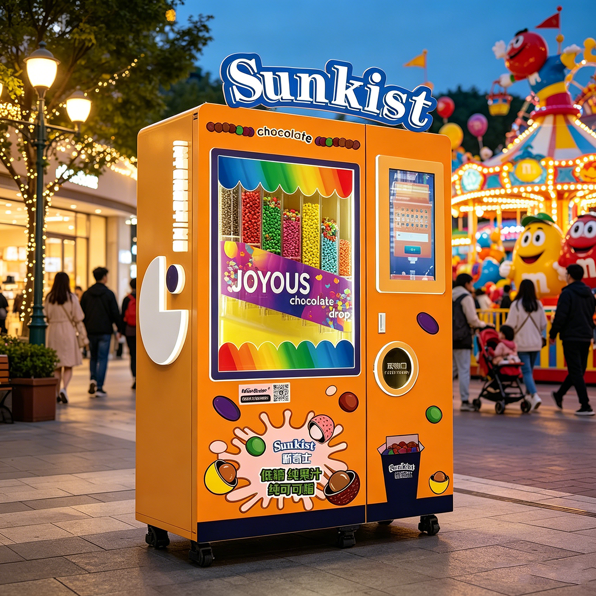 Touch Screen Interactive Chocolate Candy Beans Vending Machine for Mall